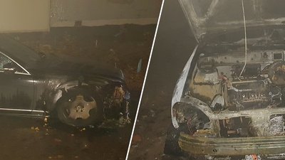 В селищі на Харківщині за ніч згоріли два авто