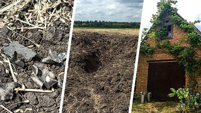 Ракета впала у полі. У Бережинці на Кіровоградщині обстежують пошкоджені внаслідок обстрілу будинки
