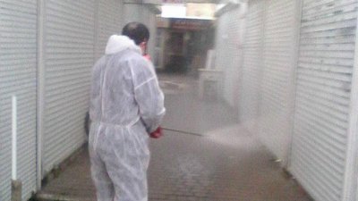 У місті на Волині дезінфікують дороги У місті на Волині дезінфікують дороги