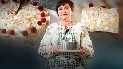 Тортик із гарбузових млинців