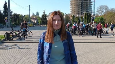Співорганізаторка благодійного велопробігу Леся Чернець, велопробіг "Тернопіль-літепло"
