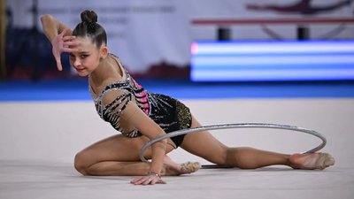 Церемонія нагородження гімнасток на Кубку світу в Софії