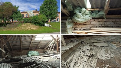 На відновлення зірваної буревієм покрівлі школи на Кіровоградщині виділили 200 тисяч На відновлення зірваної буревієм покрівлі школи на Кіровоградщині виділили 200 тисяч