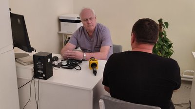 Житомир, Володимир Галаган, лікар-кардіолог із пацієнтом Олександром, 7 червня 2024 рік