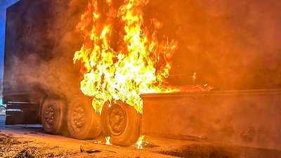 Пожежа у вантажівці
