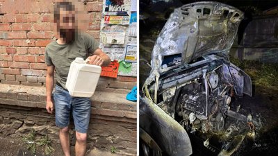 Чоловіка підозрюють у підпалі мікроавтобуса