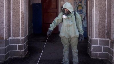 Рятувальники продовжують дезінфекцію в Херсонській області Рятувальники продовжують дезінфекцію в Херсонській області