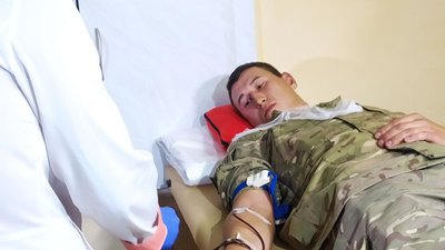 Військові Сумщини здали кров для своїх побратимів Військові Сумщини здали кров для своїх побратимів