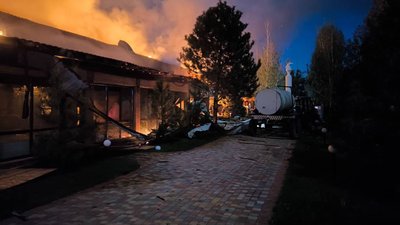 Атака РФ на південь Одещини 26 вересня 2026 року, пожежа