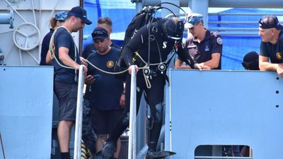 Дайв-2021: у Чорному морі стартувала активна фаза навчань водолазів з шести країн Дайв-2021: у Чорному морі стартувала активна фаза навчань водолазів з шести країн