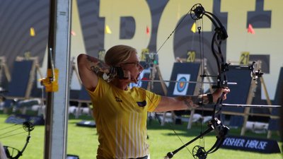 Юлія "Тайра" Паєвська на Іграх нескорених-2023, стрільба з лука