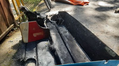Наслідки пожежі у центральному парку Вінниці