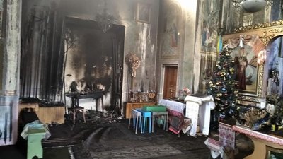 На Прикарпатті горіла церква Успіння Пресвятої Богородиці