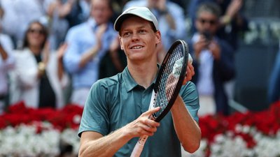 Яннік Сіннер після перемоги у півфіналі Мастерса в Мадриді