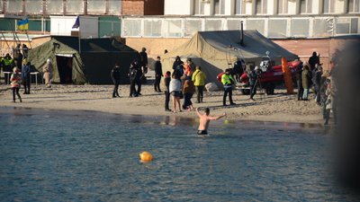 На пляжі "Ланжерон" в Одесі відзначили свято Водохреща На пляжі "Ланжерон" в Одесі відзначили свято Водохреща