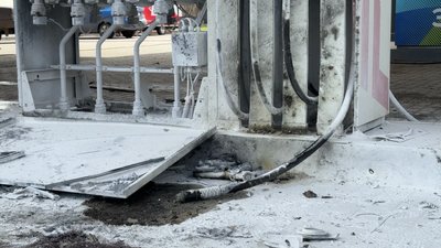 АЗС в Сумах після російської атаки