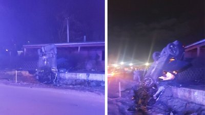 ДТП у Черкасах: автівка врізалась у огорожу і перекинулась. Водій у лікарні
