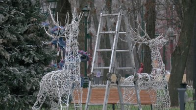 Інсталяція новорічних оленів у фентезі-парку у Харкові: як місто готується до Нового року Інсталяція новорічних оленів у фентезі-парку у Харкові: як місто готується до Нового року