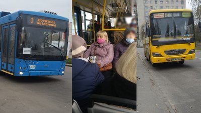Маска – під носом: як їздять пасажири в маршрутках і тролейбусах Рівного