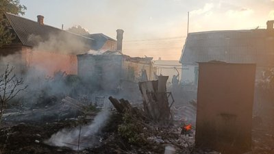 Пожежа, що виникла внаслідок російських обстрілів, Запорізька область, 7 вересня 2025