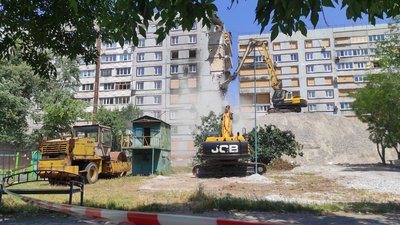 Ліквідація наслідків обстрілів у Запоріжжі на Запорізька, 2а