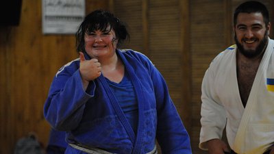 Ірина Кіндзерська під час тренування з Яковом Хаммо в київському клубі "Спартаківець" Ірина Кіндзерська під час тренування з Яковом Хаммо в київському клубі "Спартаківець"