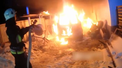 Пожежа на вулиці Шевченка у Старокостянтинові