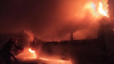 На Миколаївщині горів пасажирський мікроавтобус