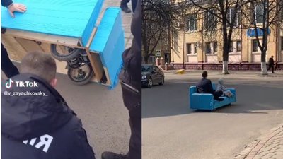 Винахідник розповів про диван, яким їздить на Тернопільщині Винахідник розповів про диван, яким їздить на Тернопільщині