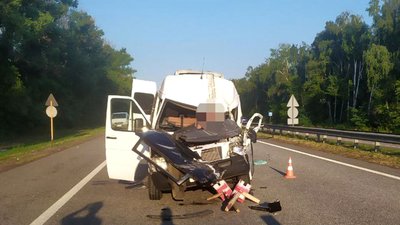 На Житомирщині маршрутка зіштовхнулася з вантажівкою: водія маршрутки затисло у салоні