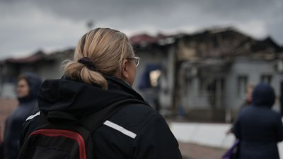 Працівники УЗ на місці руйнувань від удару РФ