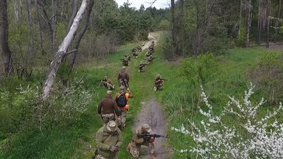 Батальйон резерву під час навчань на Рівненщині Батальйон резерву під час навчань на Рівненщині