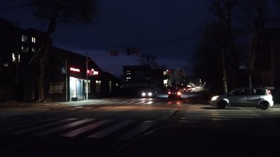 Вечірня вулиця, відключення світла