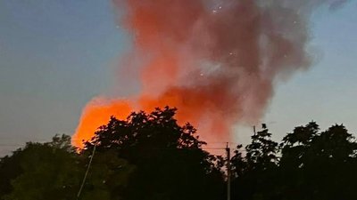 обстріл, війна, пожежа, Павлоград