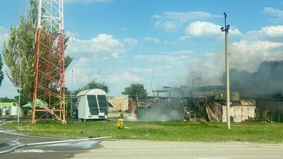 АЗС на Запорізькій трасі після російського обстрілу, 25 червня 2026 року