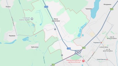 Мала Данилівка на карті Google Maps