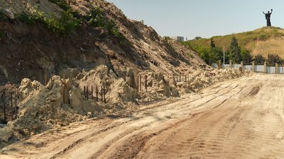 Обвал схилу на Замковій горі