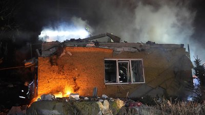 Будинок у Шевченківському районі Харкова, який пошкодив російський "Шахед"