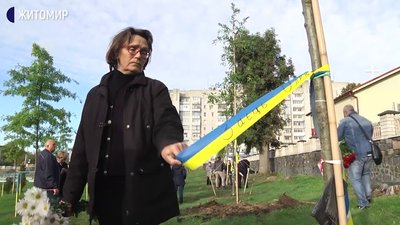 У Житомирі на військовому кладовищі висадили 28 дубів в пам'ять про загиблих військових У Житомирі на військовому кладовищі висадили 28 дубів в пам'ять про загиблих військових