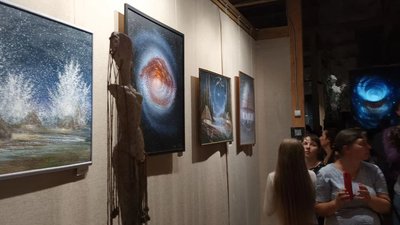 Експозиція артпростору "Український космос" у Бережанському замку Експозиція артпростору "Український космос" у Бережанському замку