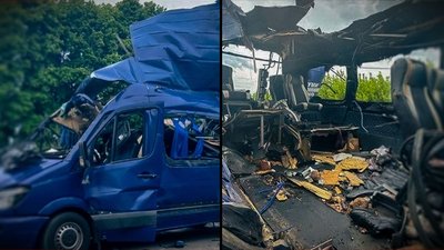 Війська РФ ударили безпілотником по рейсовому автобусу у Білопіллі 17 травня 2025 року