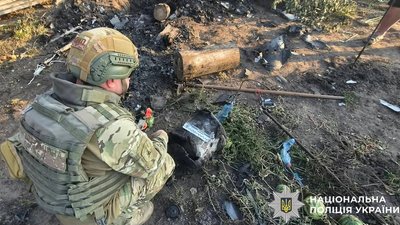 На Київщині знешкодили нерозірвану бойову частину дрона РФ