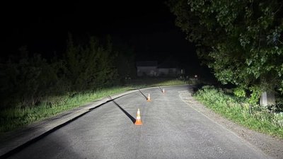 Місце ДТП, яке сталось на Волочищині