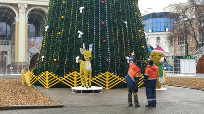 У Полтаві завершують підготовку до відкриття новорічної ялинки У Полтаві завершують підготовку до відкриття новорічної ялинки