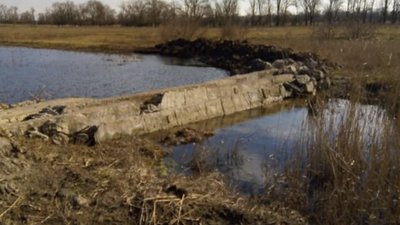 У природному парку на Запоріжжі самовільно перекрили дамбою русло ріки