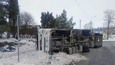На Тернопільщині перекинулася вантажівка, аварія, Нацполіція Тернопільщини