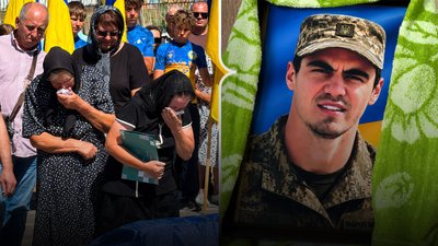 У Новодністровську Чернівецької області попрощалися із військовим Миколою Мельником