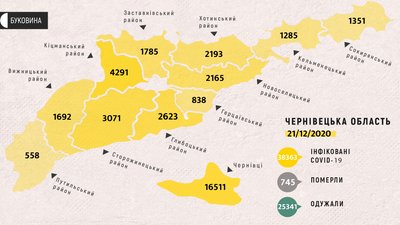 COVID-19 на Буковині: понад 200 інфікованих, одна людина померла COVID-19 на Буковині: понад 200 інфікованих, одна людина померла