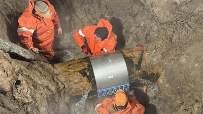 Порив водогону на вул. Княгині Ольги