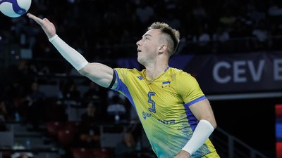 Олег Плотницький у матчі проти Болгарії на Євро-2026